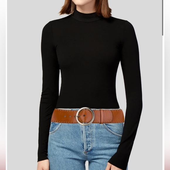 Prada Leather Thick Belt Large Silver Buckle boho festival - Picture 11 of 12